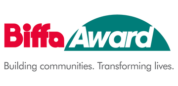 Logo for the Biffa award; 'Building communities. Transforming lives.' 